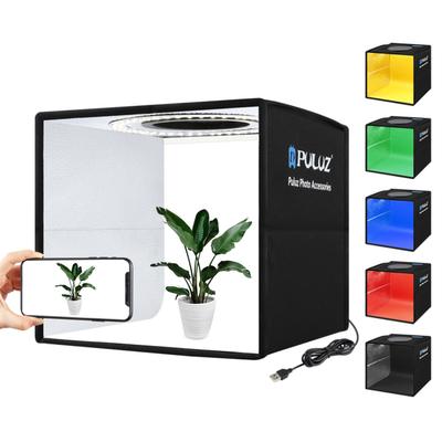 PULUZ Softbox-Set, tragbar, faltbar, für Fotobeleuchtung, Modifikator, Fotografie-Zeltbox mit 12 Farben