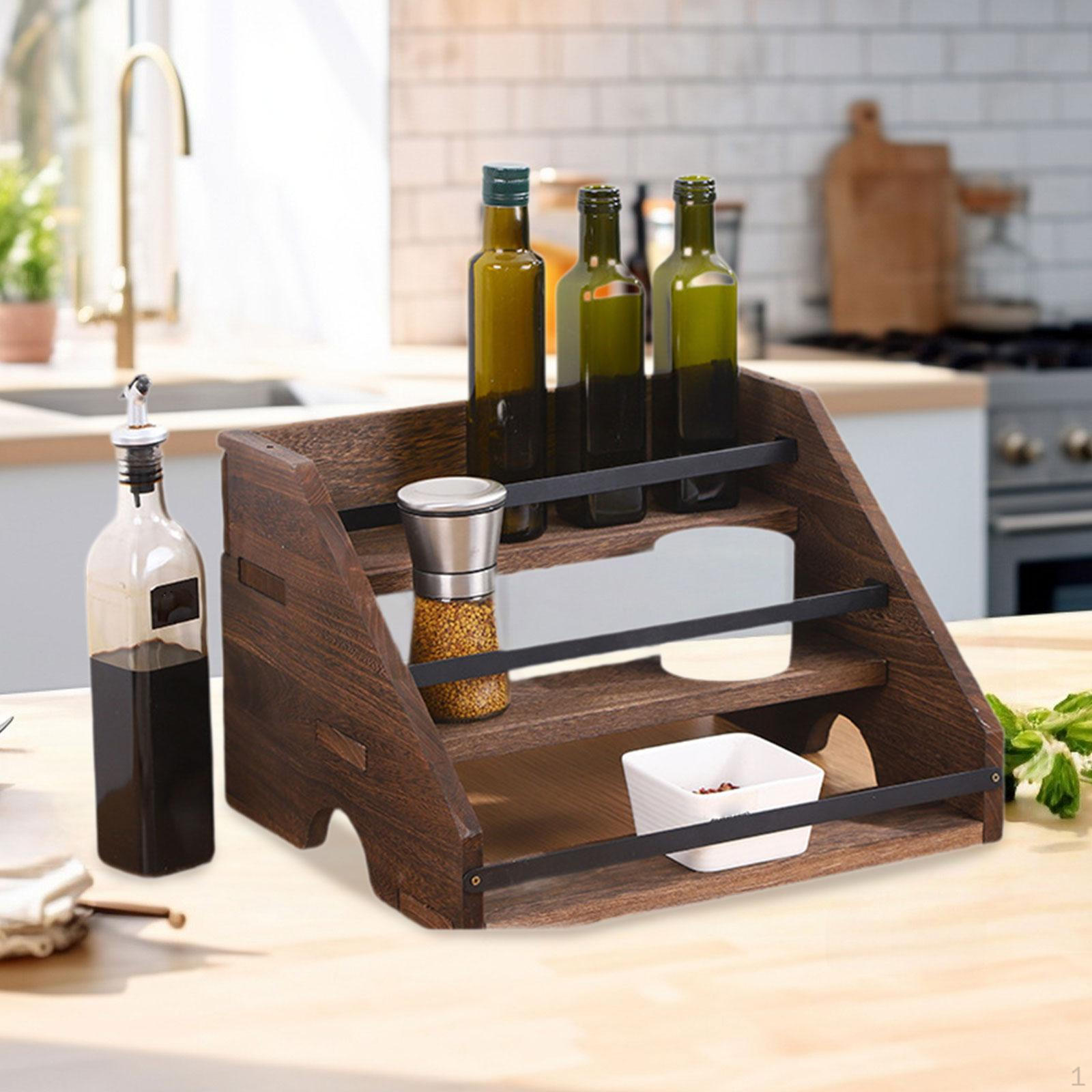 

Coffee Syrup Rack Organizer,,3 Tier Display Stand for Bar Seasoning Organizer, Tabletop,Coffee