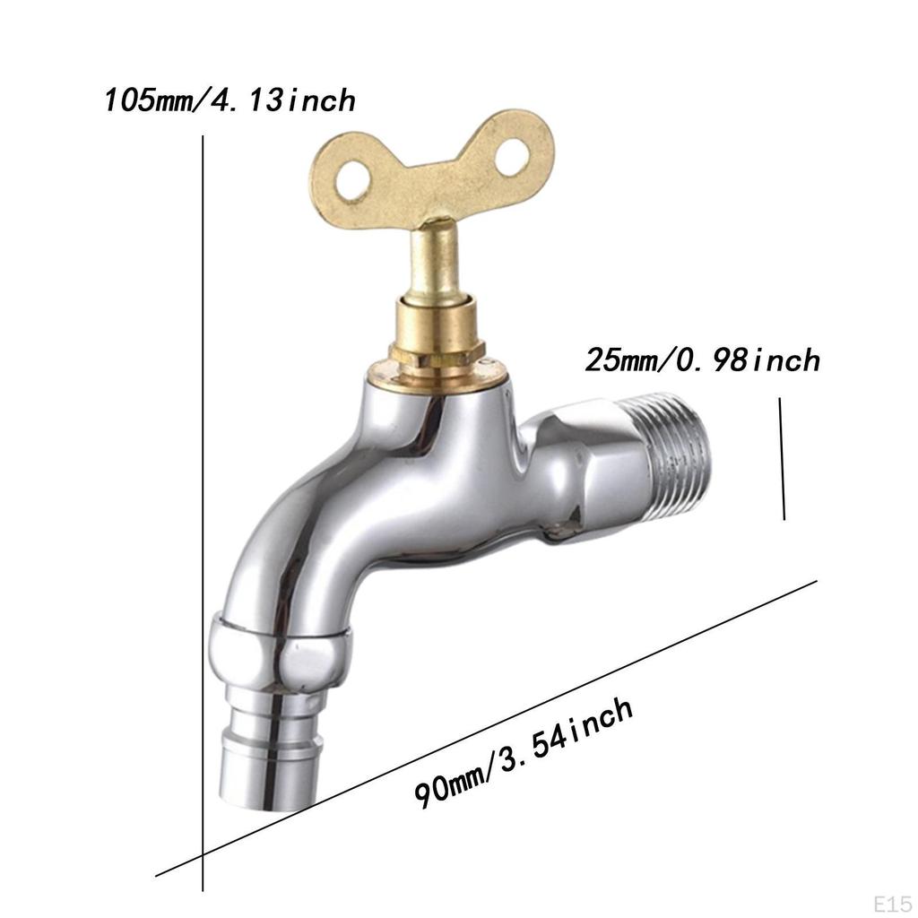 Garden Tap Lockable Faucet with Key, , Replacement, Water Outdoor for Workshop, Public
