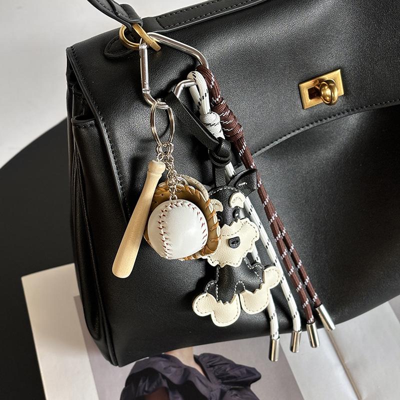 Yogodlns Cute Dog Hangbag Hanging Schnauzer Handmade Braided Rope Bag Pendant Gift Backpack Decorative Accessories