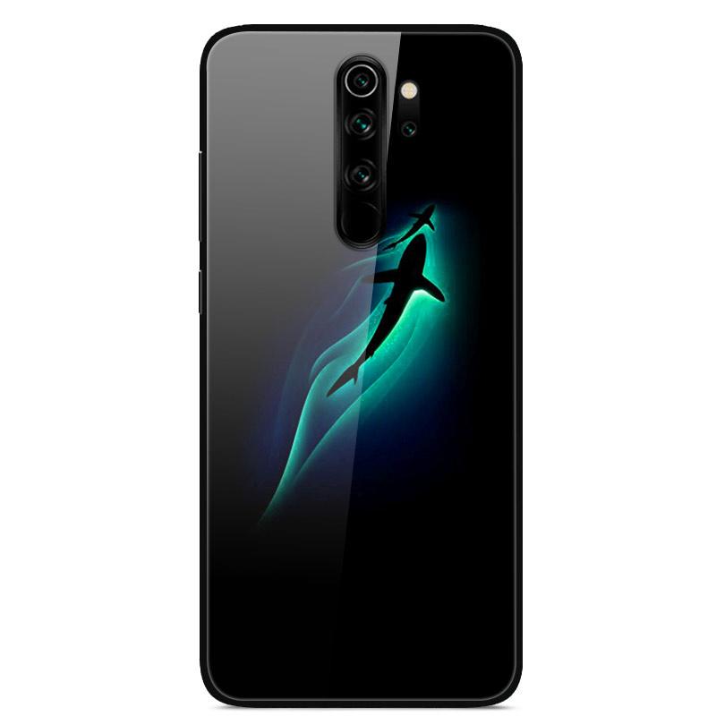 For Xiaomi Redmi Note 8 Pro Case Tempered Glass Fashion Lovely Phone Cases for Redmi Note 8 8T Note8 8Pro Back Cover Funda Coque