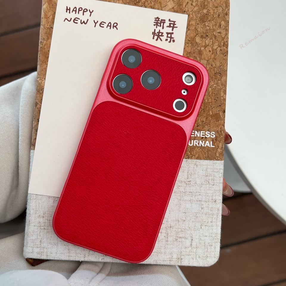 Süßes Leder Handyhülle Für Für Iphone 17 Air 13 14 1 16 17 Pro Max 16Pro 17Pro Offiziell Großes Fenster Stoßfest Schutzhülle