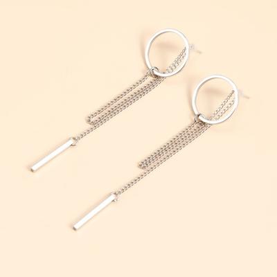 1 para damskich wiszących kolczyków wydrążone łańcuszki z frędzlami kolczyki koła dekoracja uszu biżuteria