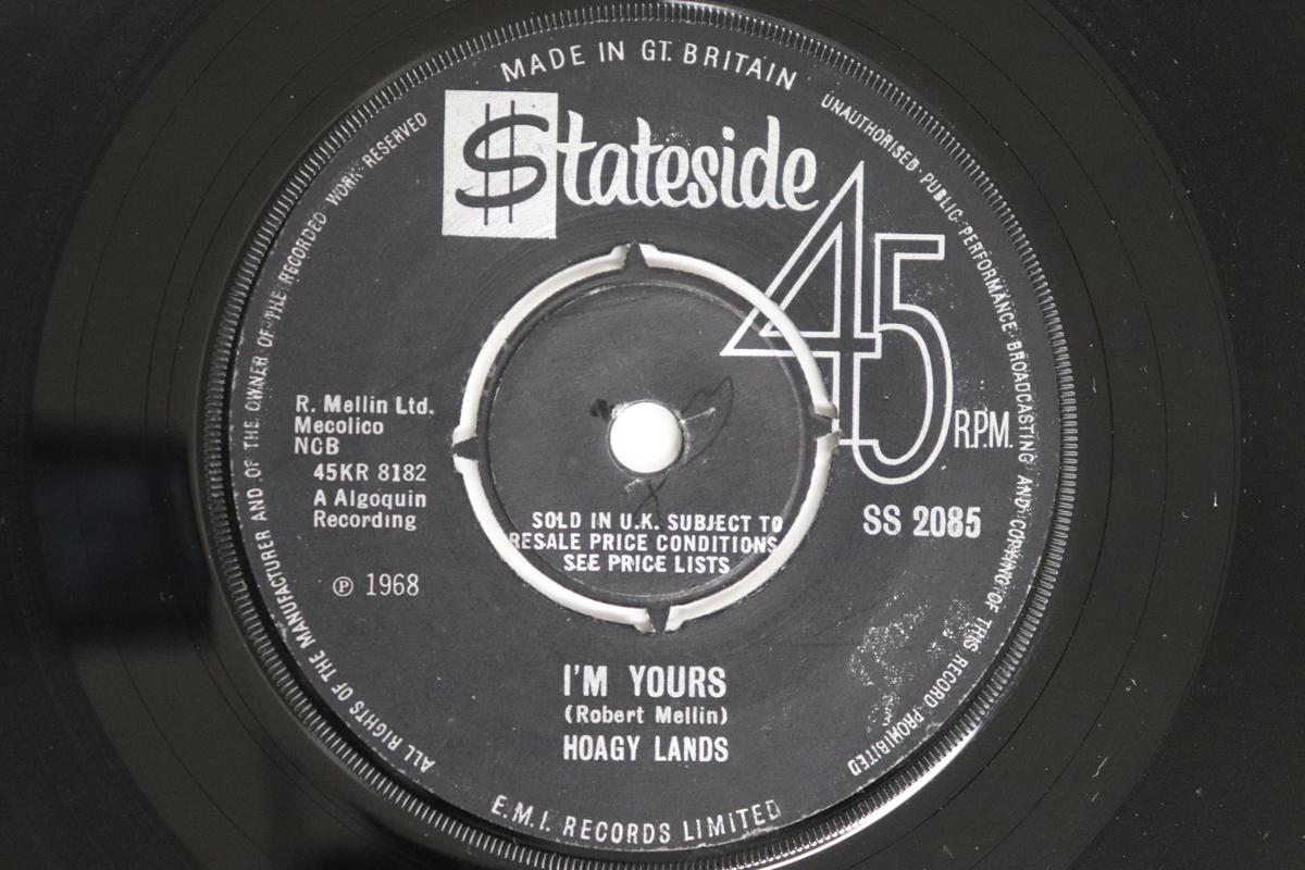 

7inch Record HOAGY LANDS - I m Yours / Only You SS2085 STATESIDE 1968 UK Soul/Funk Used
