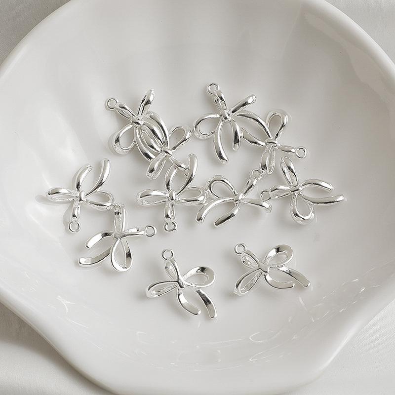 14K Gold-Filled Pearl Bow Pendant Necklace DIY Beading Materials