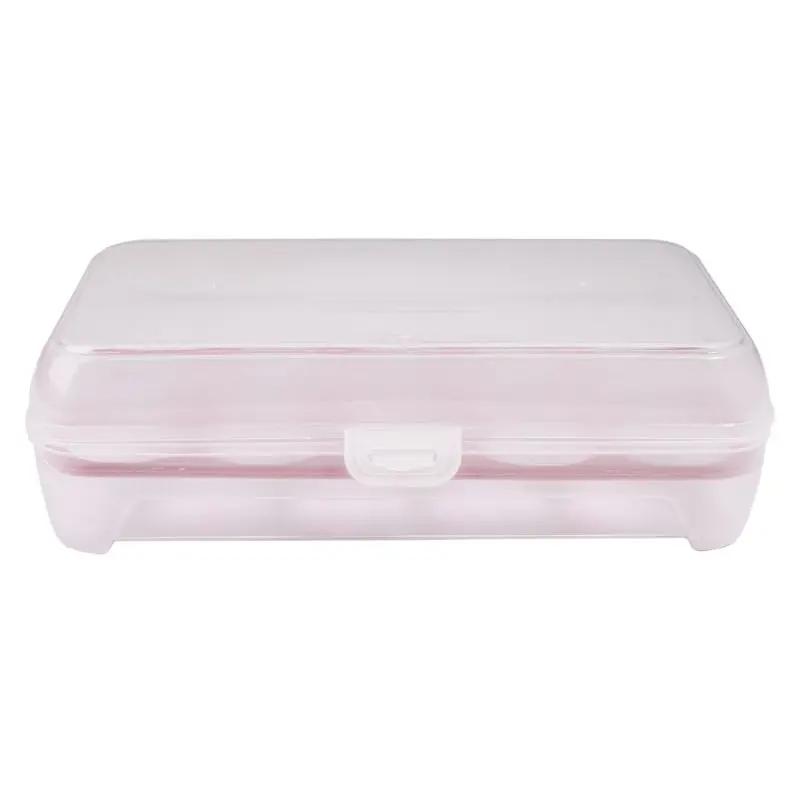 15 Grid Egg Storage Box Egg Tray Lid Practical Kitchen Refrigerator Egg Holder Container Durable Holder Refrigerator Organizer