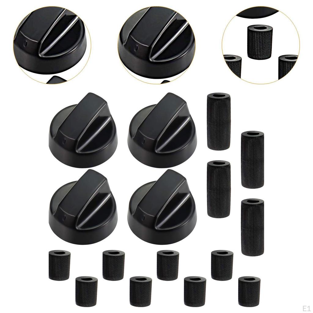 4 Knobs, Assortment Parts, Sturdy, Lightweight, Practical, Burner Stove Knobs for Dorm