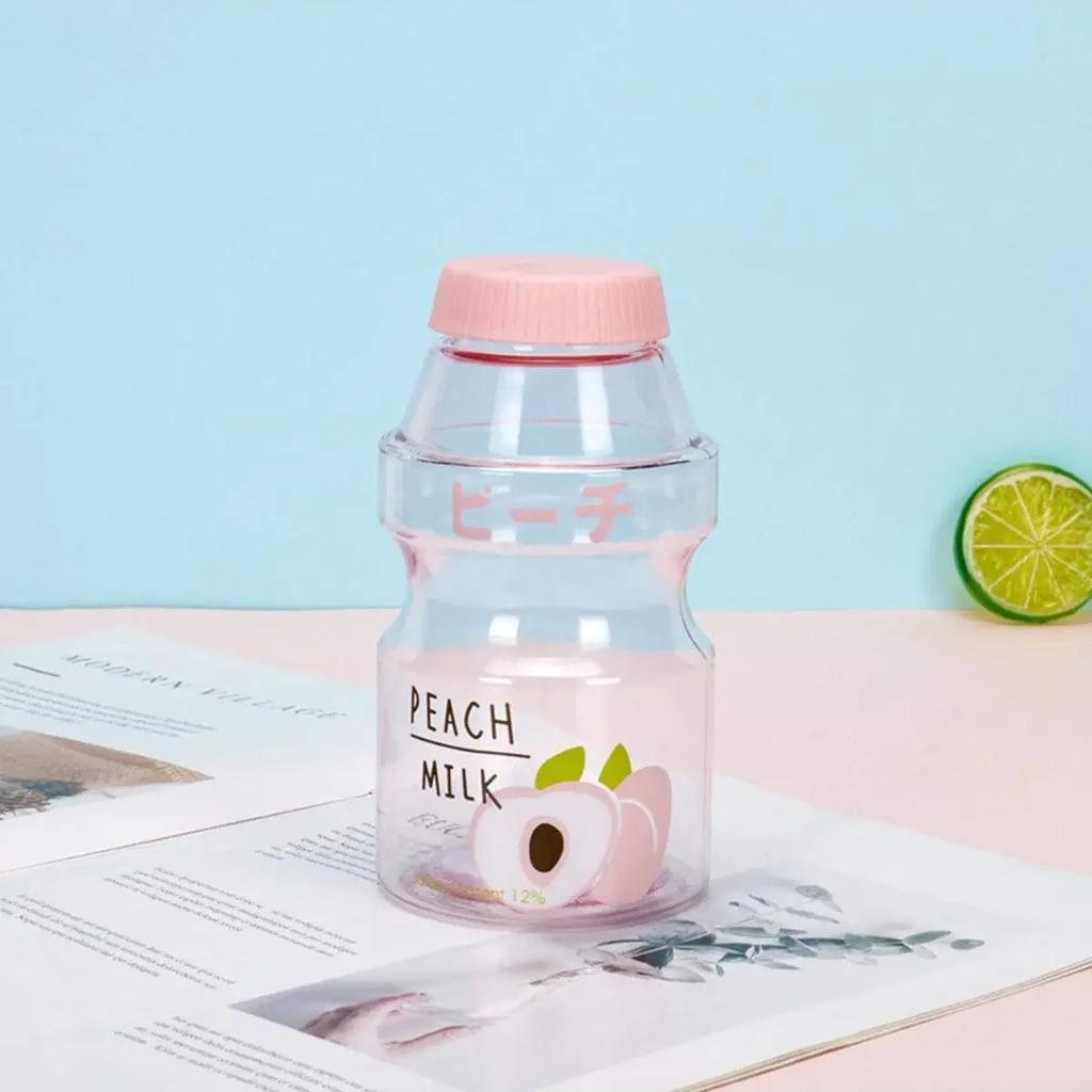 1 Stück 500ml Tragbarer Niedlicher Wasserbecher, Perfekt zum Mitnehmen von Joghurt oder Haferflocken, Outdoor-Plastikwasserbecher mit Trageseil