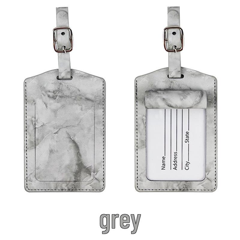 Metal Buckle Boarding Pass and PU Leather Luggage Tag with Hot Stamped Paper Card