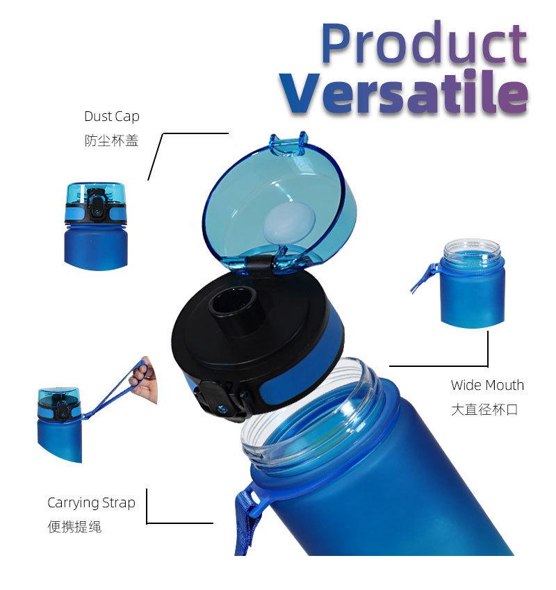 1 Liter Large Capacity Sports Water Bottle Leak-proof Plastic Cup Drink Items Outdoor Travel Camping Portable Gym Fitness Jugs