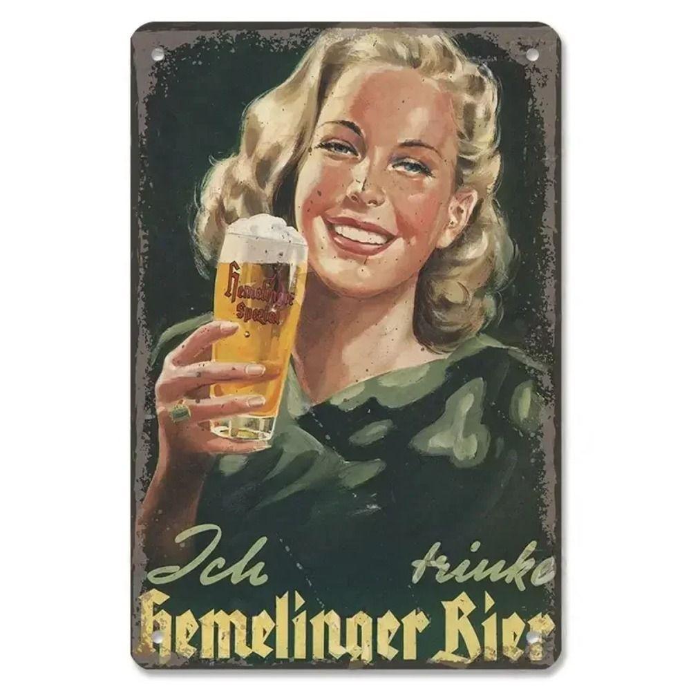 Vintage Beer Brands Metal Tin Sign Bar Tavern Home Decor