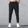 Herrenhose mit verstärkten Taschen, Taillenkordelzug-Design, lässige, einfarbige Sommerhose mit geradem Bein