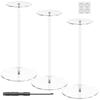 3PCS Clear Acrylic Hat Stand and Wig Holder Rack with Pedestal and Round Base Tabletop Organizer Storage Rack Baseball Showcase
