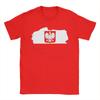 Poland Flag Map With Coat Of Arms T Shirt Beach Casual T Shirts 100 Cotton Trending Tshirt For Unisexs Shortsleeve Casual Tees