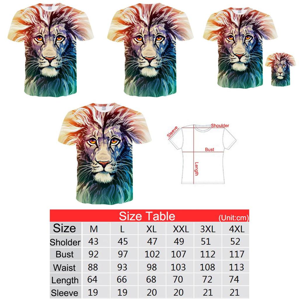 Premium Quality Lion Animal 3d Print T-shirt For Men And Women In All Sizes