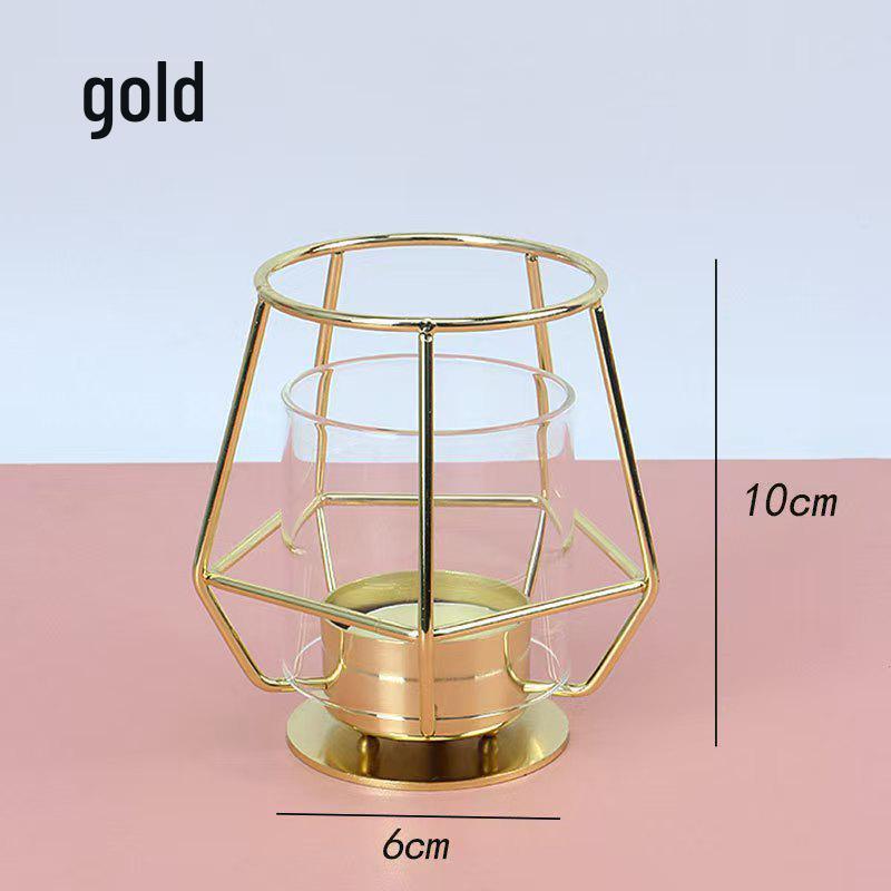 Luxury Cross-Border Iron Candle Holder for Romantic Dinner & Christmas Decoration