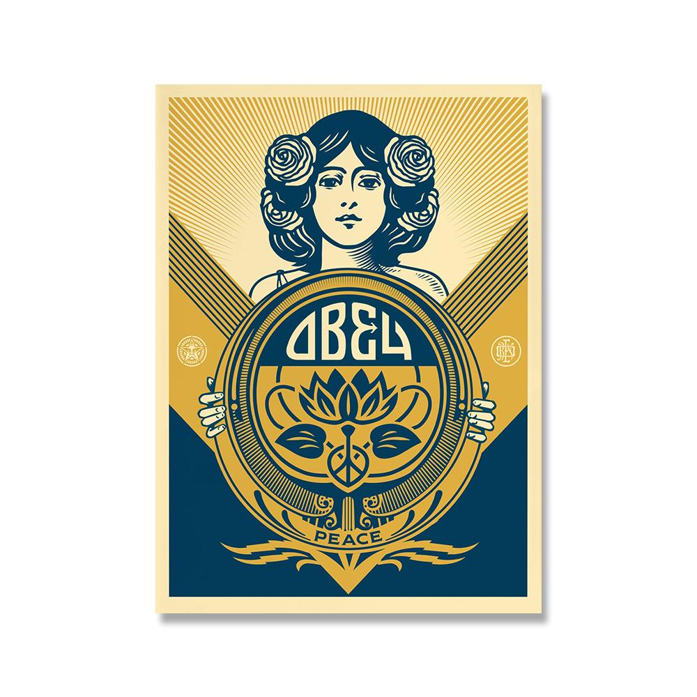 Ретро картина на холсте, искусство, а не война, настенное искусство, Шепард Фейри, винтажный постер с принтом, настенная картина для интерьера комнаты, домашний декор 21x30cm No Framed