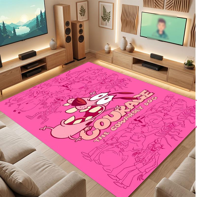 Courage the Cowardly Dog Rug Soft Thick Non Slip Floor Carpet for Bedroom Living Room Home Decor