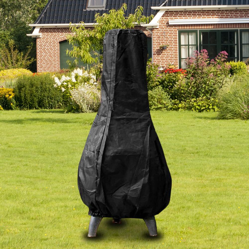 1PC Chiminea Cover, Outdoor Patio Firepit Covers, Chiminea Covers For Outside Dustproof Covers 210D Oxford Clot 122*21*61cm