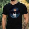 T-Shirt Herren Ente Im Mondlicht Motiv Baumwolle Größe XS Bis 5XL