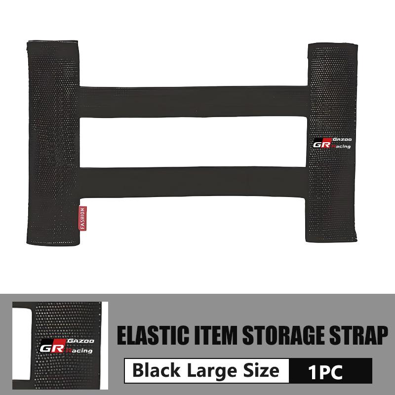 cnkym4 Car Interior Organizer Back Rear Trunk Storage Mesh Fixed Straps For Toyota GR Sport Yaris Chr Auris Rav4 Prius Prado Avensis