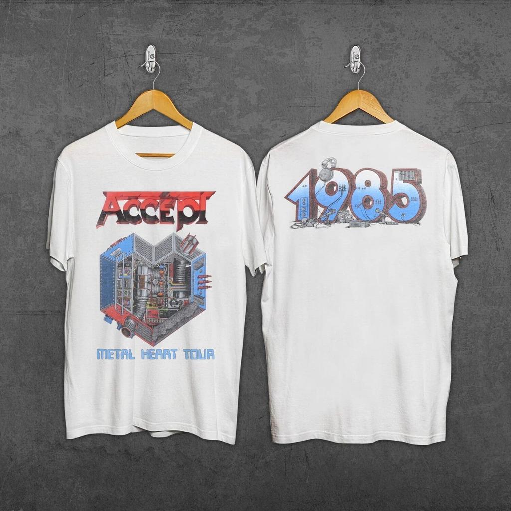 1985 Accept Metal Heart Tour Shirt Cotton For Fans S-5XL NEW