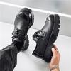 Black Office Leather Shoes Men's New Spring Low-top Martin Boots British Business Casual Shoes Men