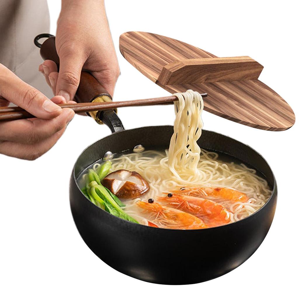 Iron Cast Pot Cooking Wok With Anti-Scalding Handle Non-coating Iron Cookware Stock Pot Frying Pan For Restaurant Home