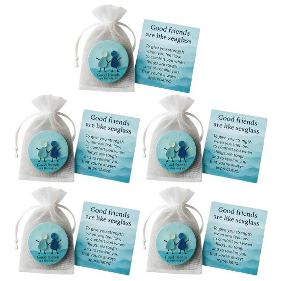 Good Friends Are Like Seaglass Keepsake Gift Sea Glass Art Pocket Hug Token