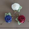Artificial Rose Flower Set Elegant Silk Rose Boutonniere In Various Color for Wedding Ceremony and Parties