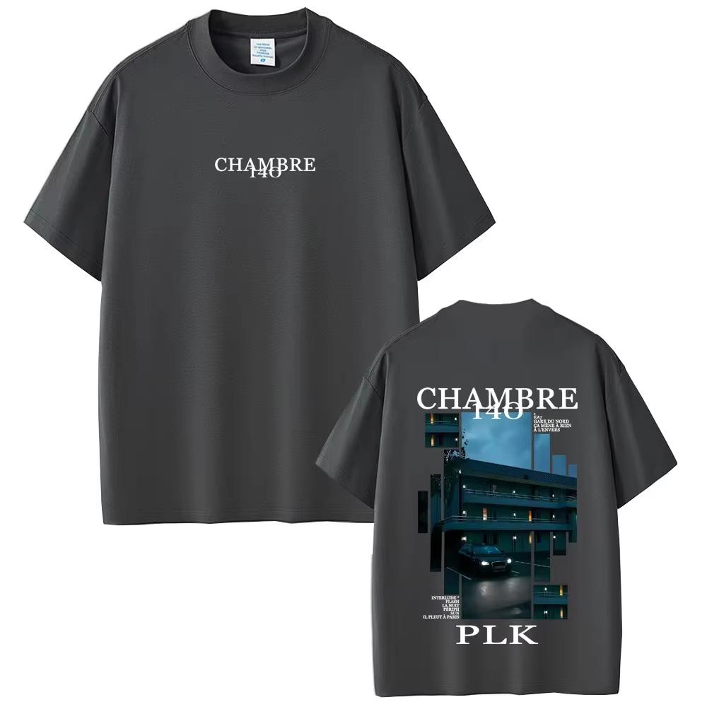 Rapper PLK Chambre 140 Album Graphic Tshirt 2026 Summer Men Women Hip Hop Fashion Pop Music Tshirt Male Vintage Streetwear