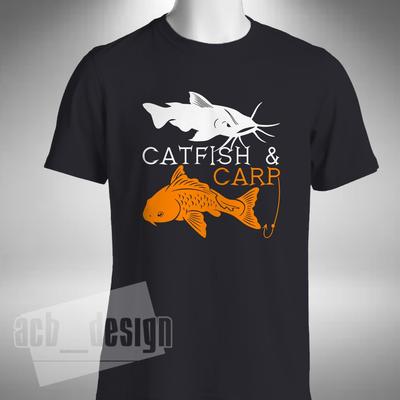 Catfish and Carp Men's T-Shirt Fishing Angler Fly Night Fisherman Bait