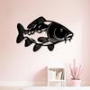 Wrought Iron Carp Fish Wall Art 1pc Metal Sculpture Mural Garden Living Room Zoo Corner Decor Christmas Gift Nature Lover