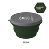 Large Capacity Outdoor Silicone Folding Kettle for Open Flame Boiling - Ideal Camping Cookware & Tableware