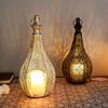 3pcs Bohemia Metal Lantern Candle Holder Hollowed-Out Home Vintage Iron Candle Holder for Indoor Wedding Centerpiece Decorations