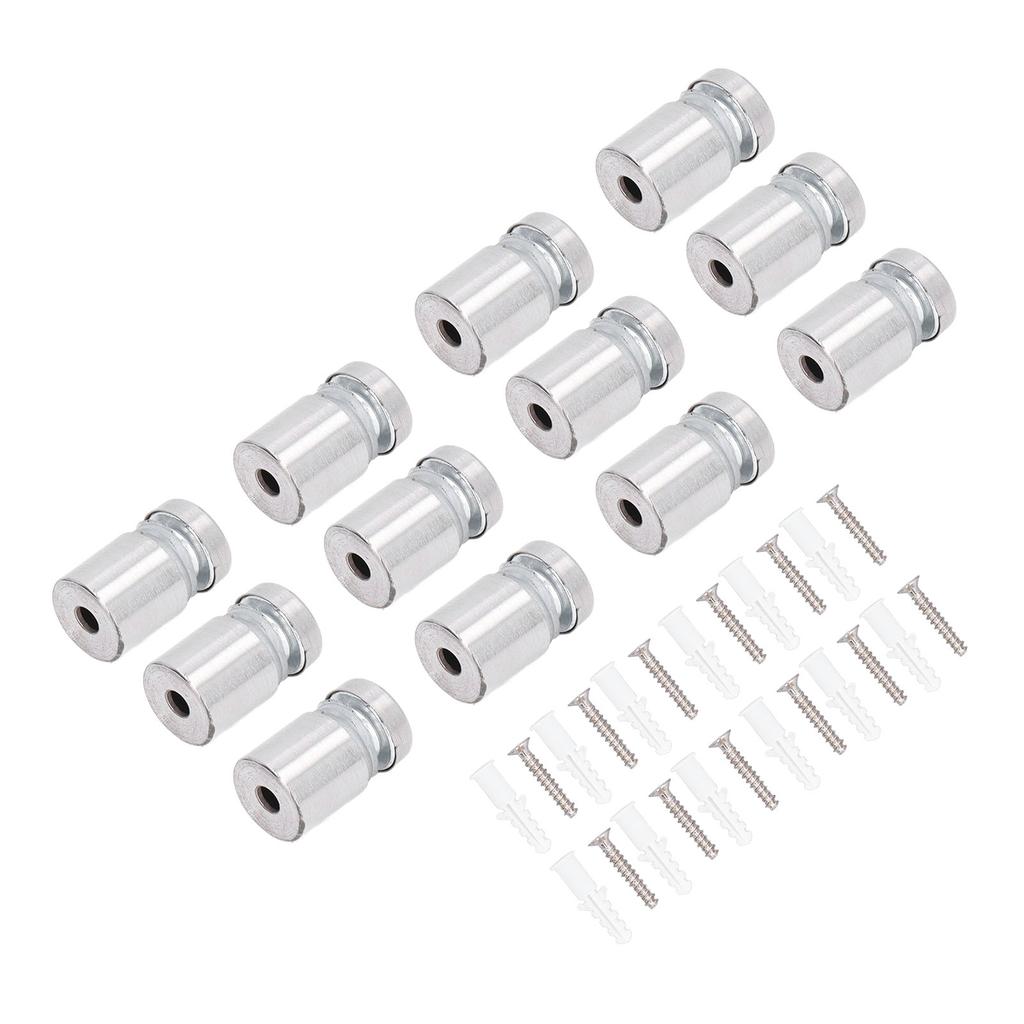 12Pcs Standoff Screws Stainless Steel Wall Sign Advertising Hardware Nail for Acrylic 16x20mm