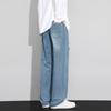 Herren Vintage Distressed Gewaschene Lockere Straight-Leg Denim Jeans