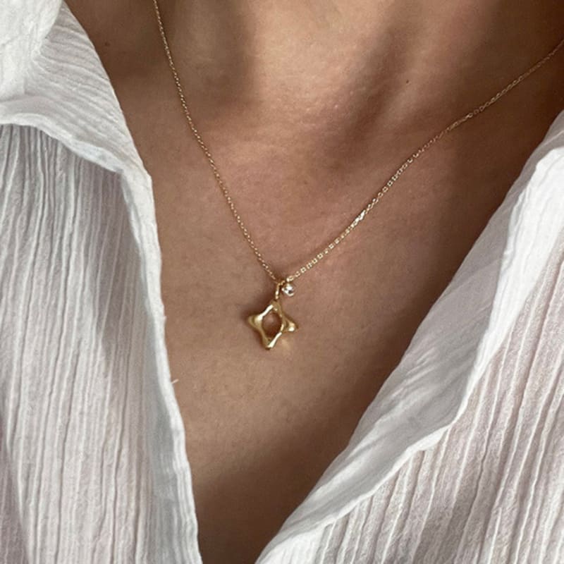 eveningbell [silver925] Tinsel necklace (2color)