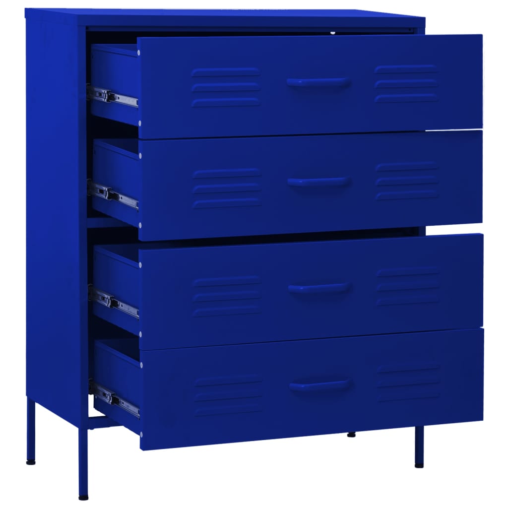 Sideboard Marineblau 80 x 35 x 101,5 cm Stahl