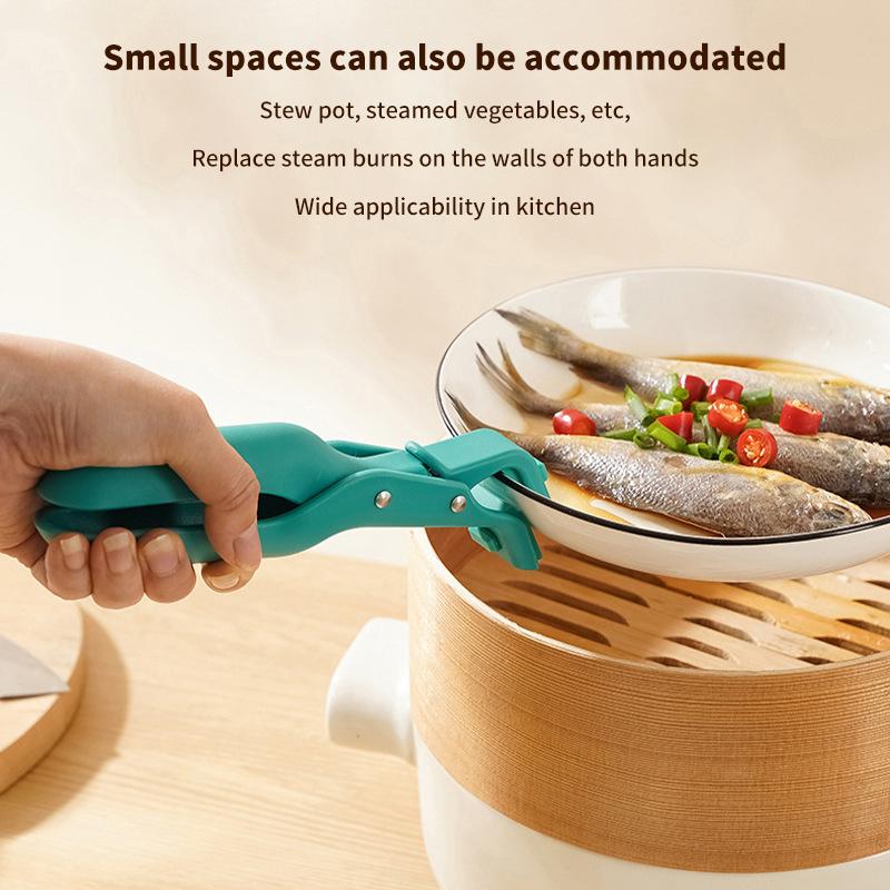 1Pc Cartoon Silicone Mitts Clip Anti-scalding Oven Heat Resistant Tray Pot Dish Bowl Kitchen BBQ Holder Mitts Clip Kitchen Tool