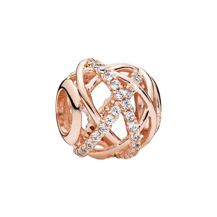 Pandora Shimmering And Polished Line Charm Bead Women Jewelry Rose-Gold 781388CZ Box