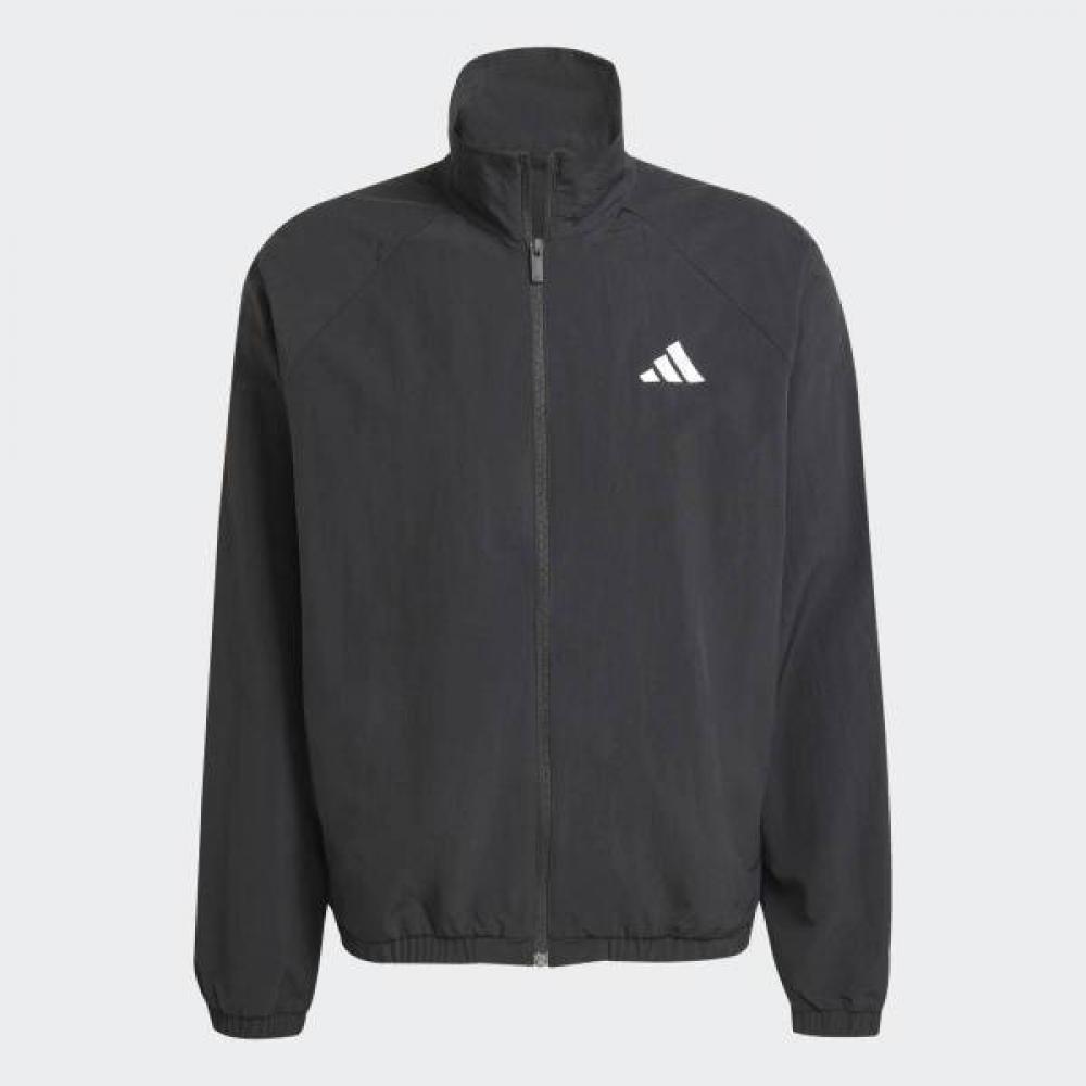 Adidas Unisex Essential Small Logo Windbreaker Full Zip Jacket Mesh Woven