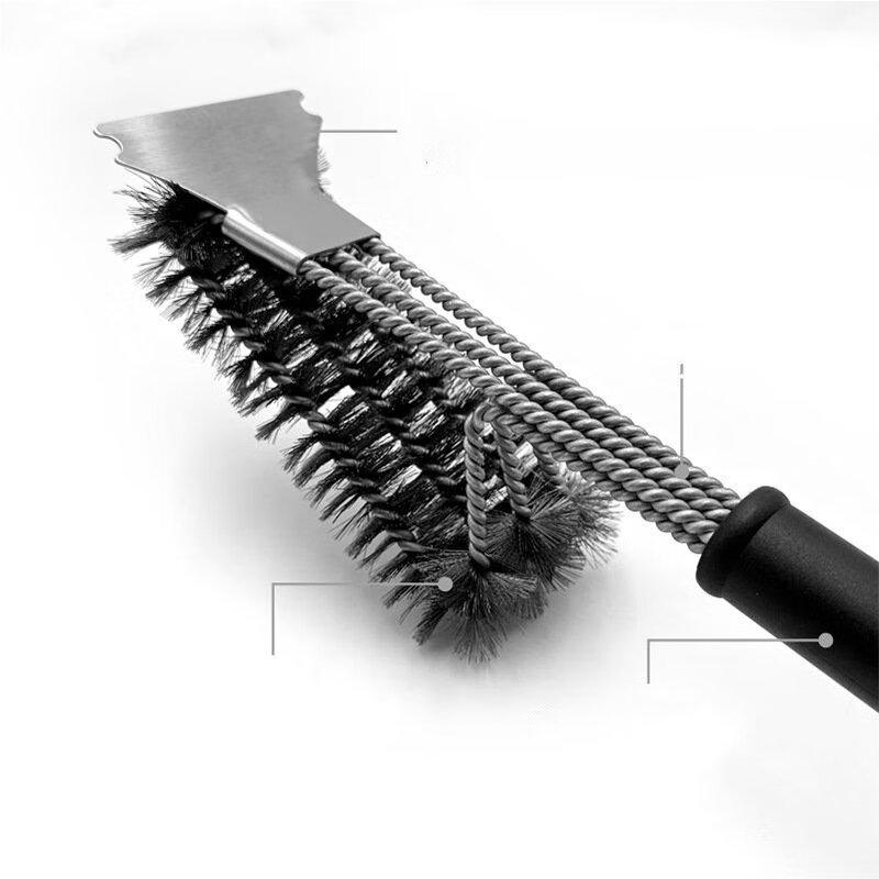 ZISIZ 18-inch BBQ Wire Brush with Scraper, 2-Pack