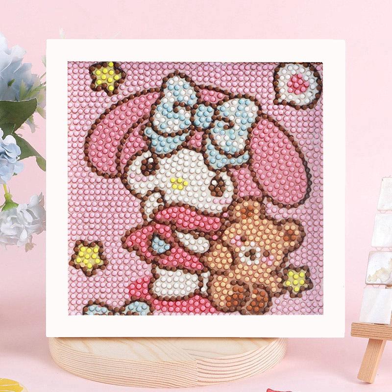 Sanrio Children's Diamond Painting with Frame Stickers - DIY Handmade Gift Set