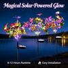 2/1PC Solar Butterfly Flower Floor Lamp, Outdoor Solar Courtyard Lamp, Metal Pole, Very Suitable for Garden, Courtyard and Lawn Decoration