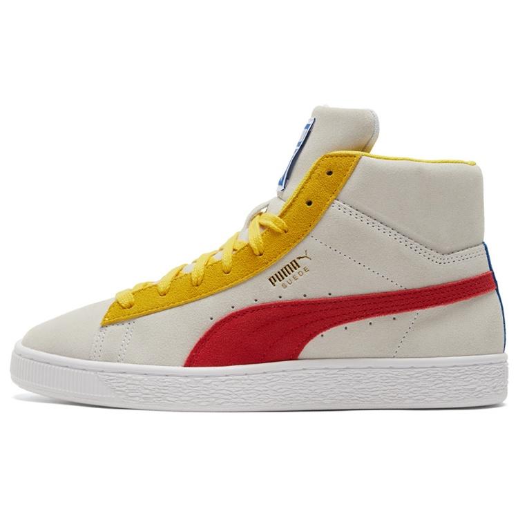 PUMA Suede Mid 21 White Red Lemon Men s 380205-09 EU 35.5