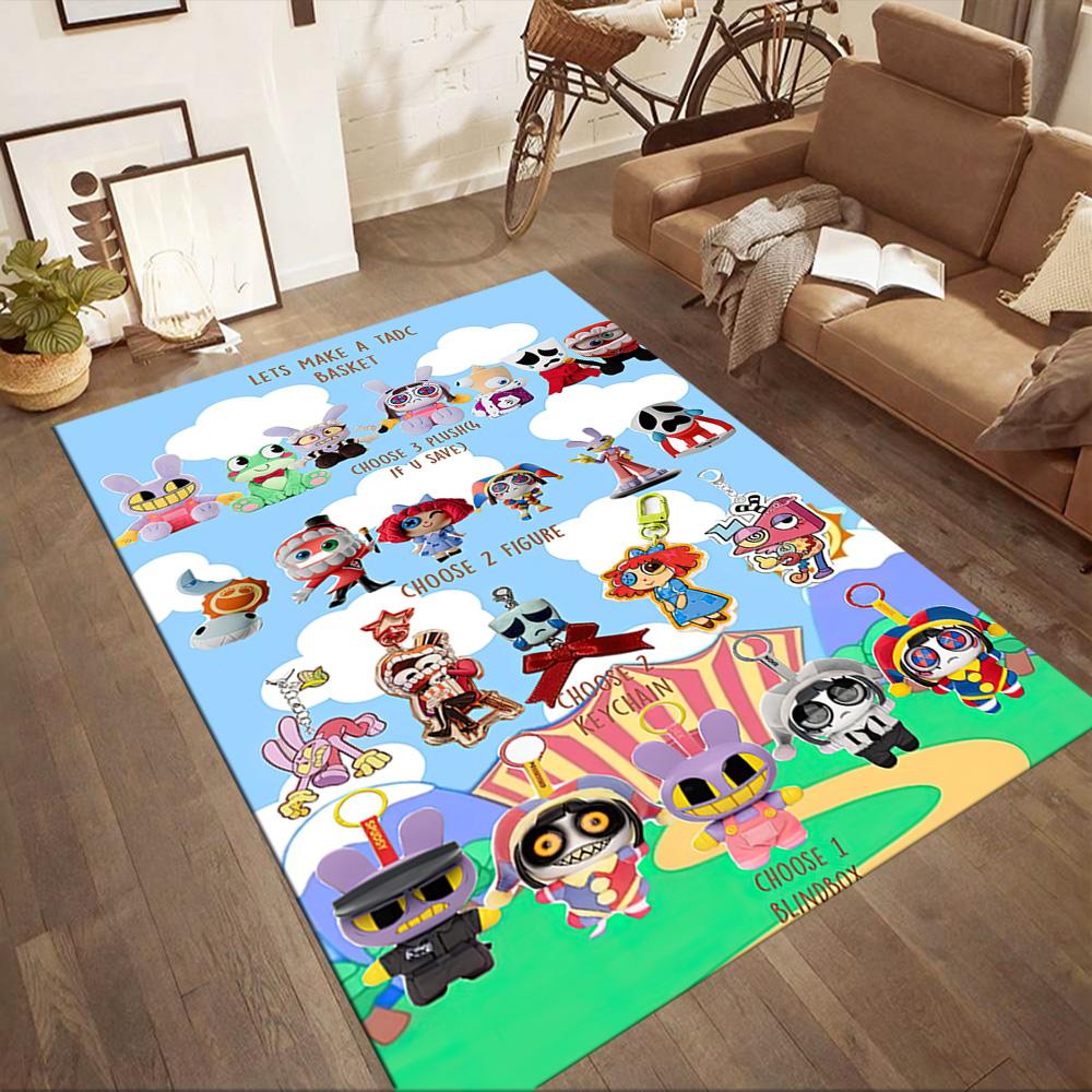Digital Circus Floor Mat Perfect for Living Rooms Kitchen Game Room Outdoor Antislip Carpet Anime Office Decor Perfect Gift for Women/Men