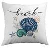 Ocean Scallop Print Cushion Cover Suitable for Living Room Sofa Bedroom Bay Window Car Seat Summer Romantic Cushion