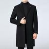 Men's Double-Sided Cashmere Wool Trench Coat - Autumn/Winter Suit Collar for Middle-Aged Dads
