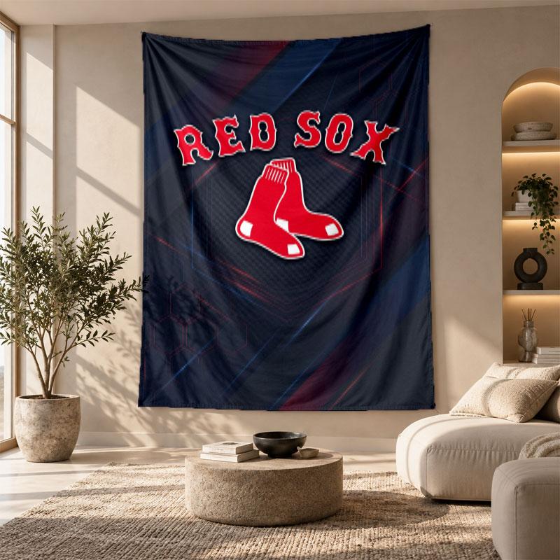 Decorative Tapestry,Boston Red Sox Printed Wall Art, Lightweight Wall Hanging For Bedroom Background